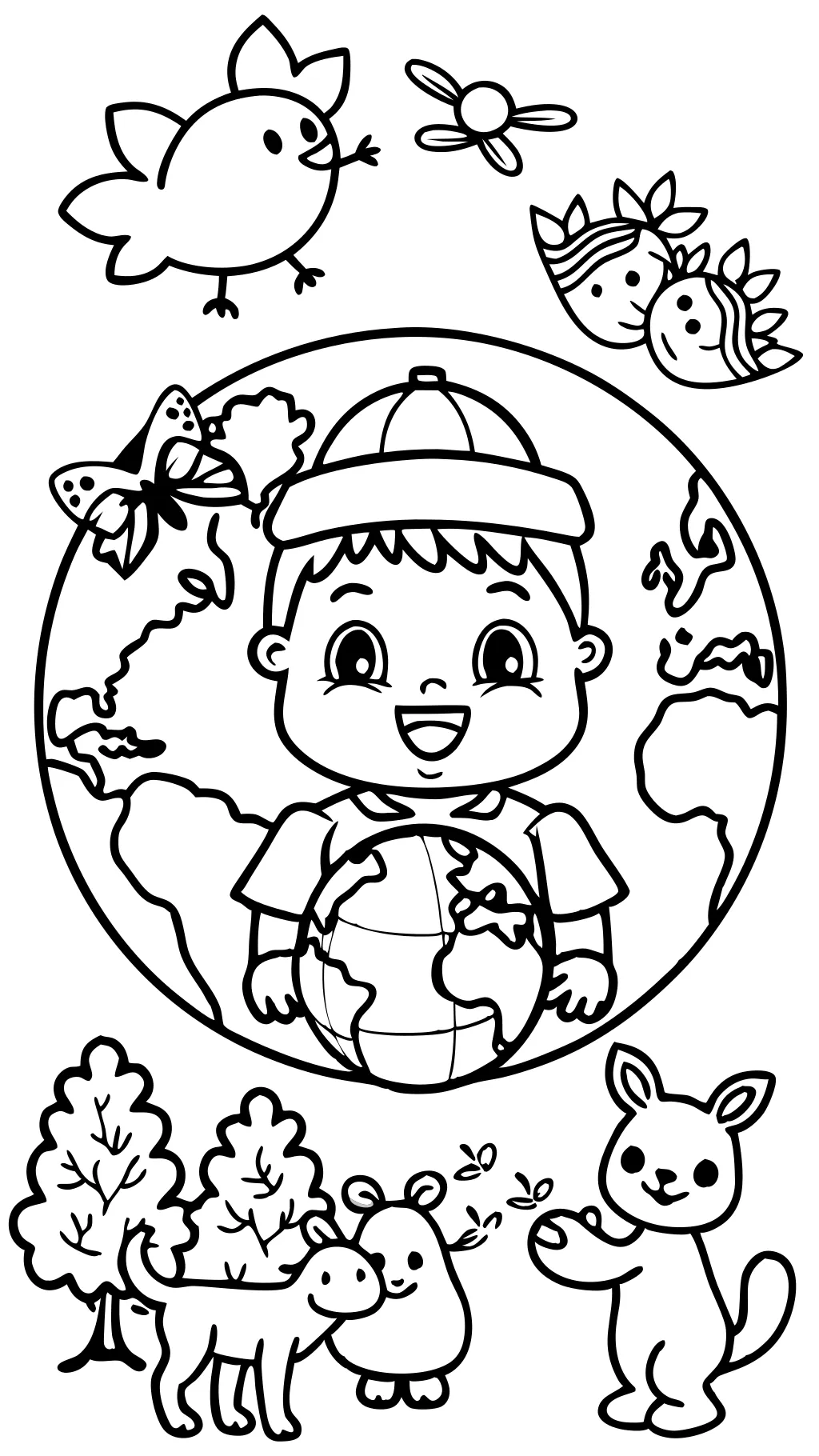 coloring pages earth day